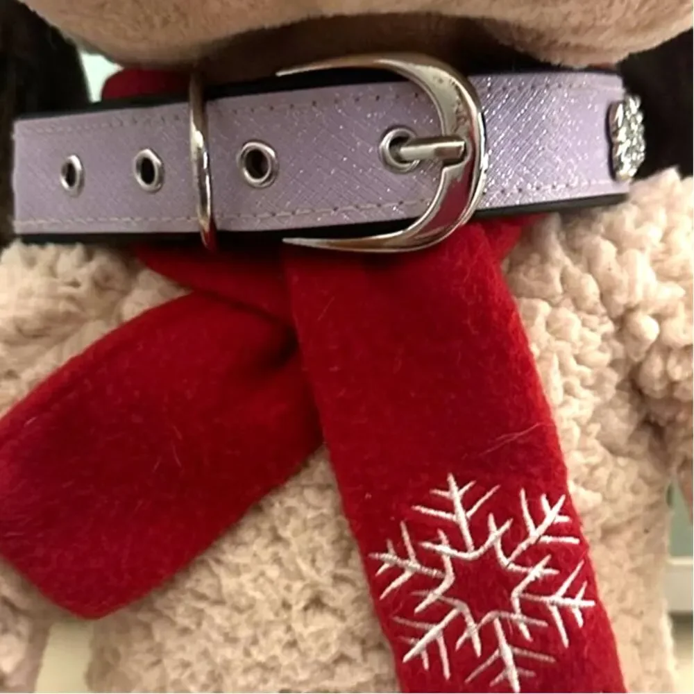 Purple Rhinestone Dog Collar and Leash - Collar is a Medium